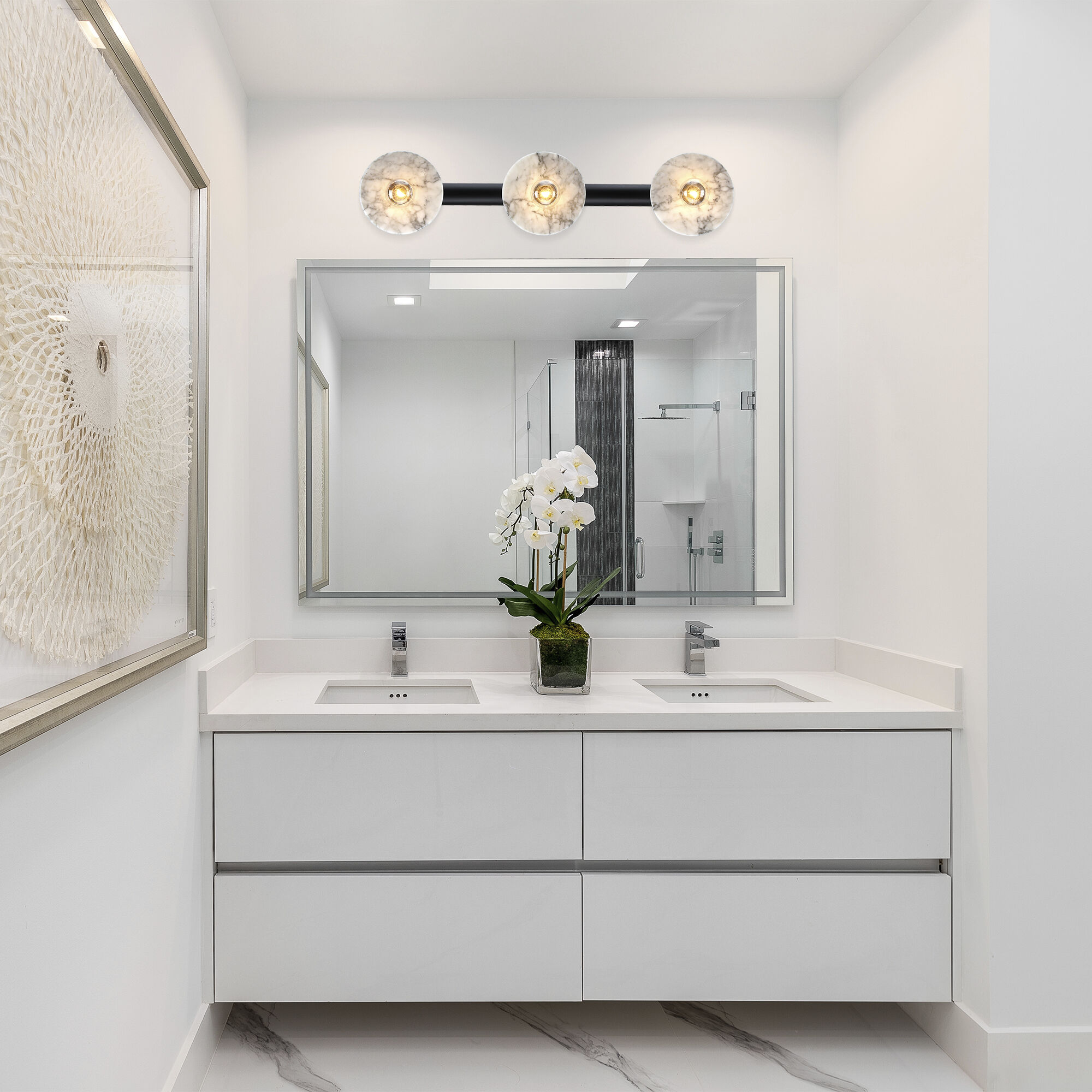 Fina LED 24.75 inch Matte Black Vanity Wall Light