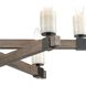 Stone Manor 6 Light 27 inch Matte Black with Aspen and White Chandelier Ceiling Light