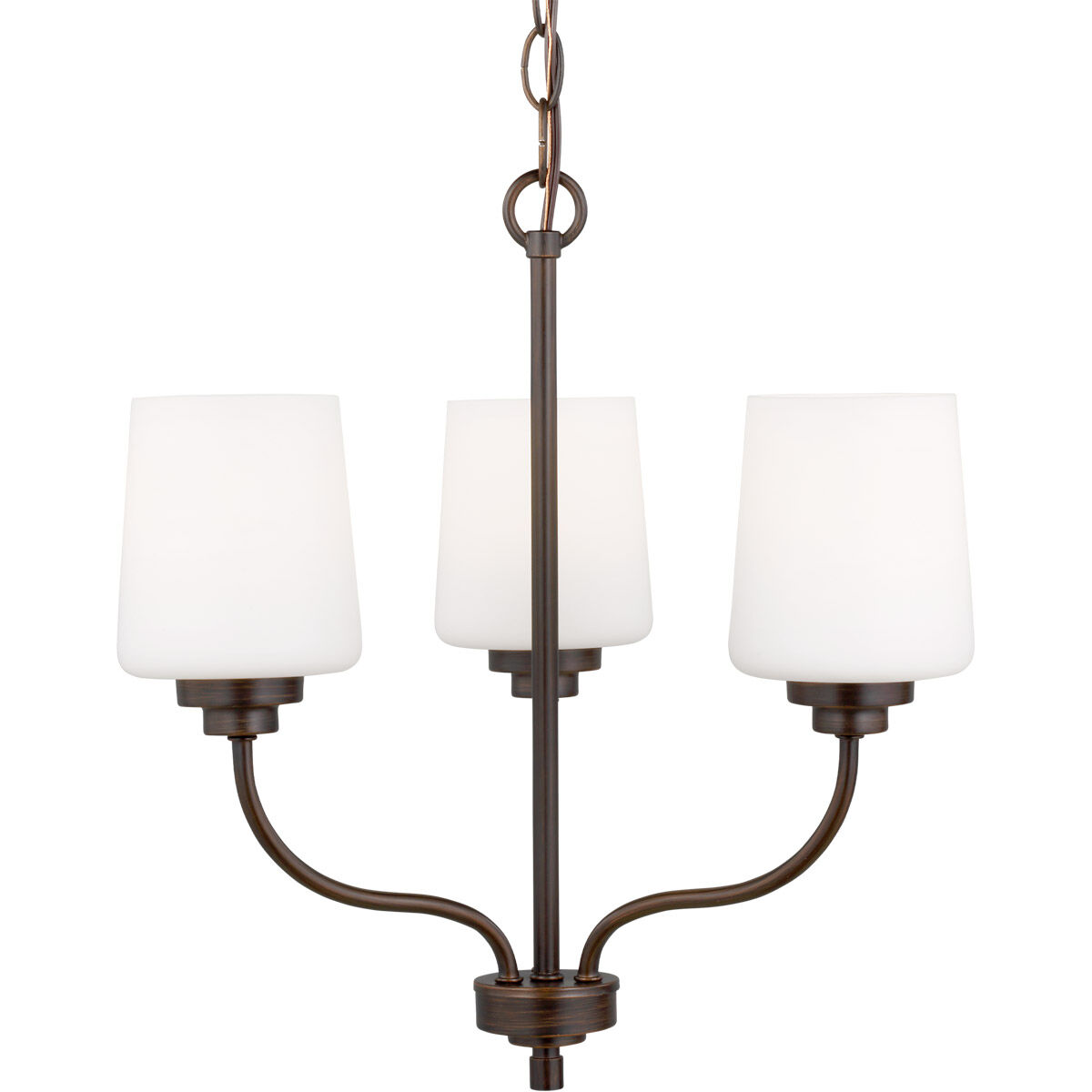 Windom 3 Light 18 inch Bronze Chandelier Ceiling Light in Burnt Sienna