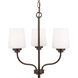 Windom 3 Light 18 inch Bronze Chandelier Ceiling Light in Burnt Sienna