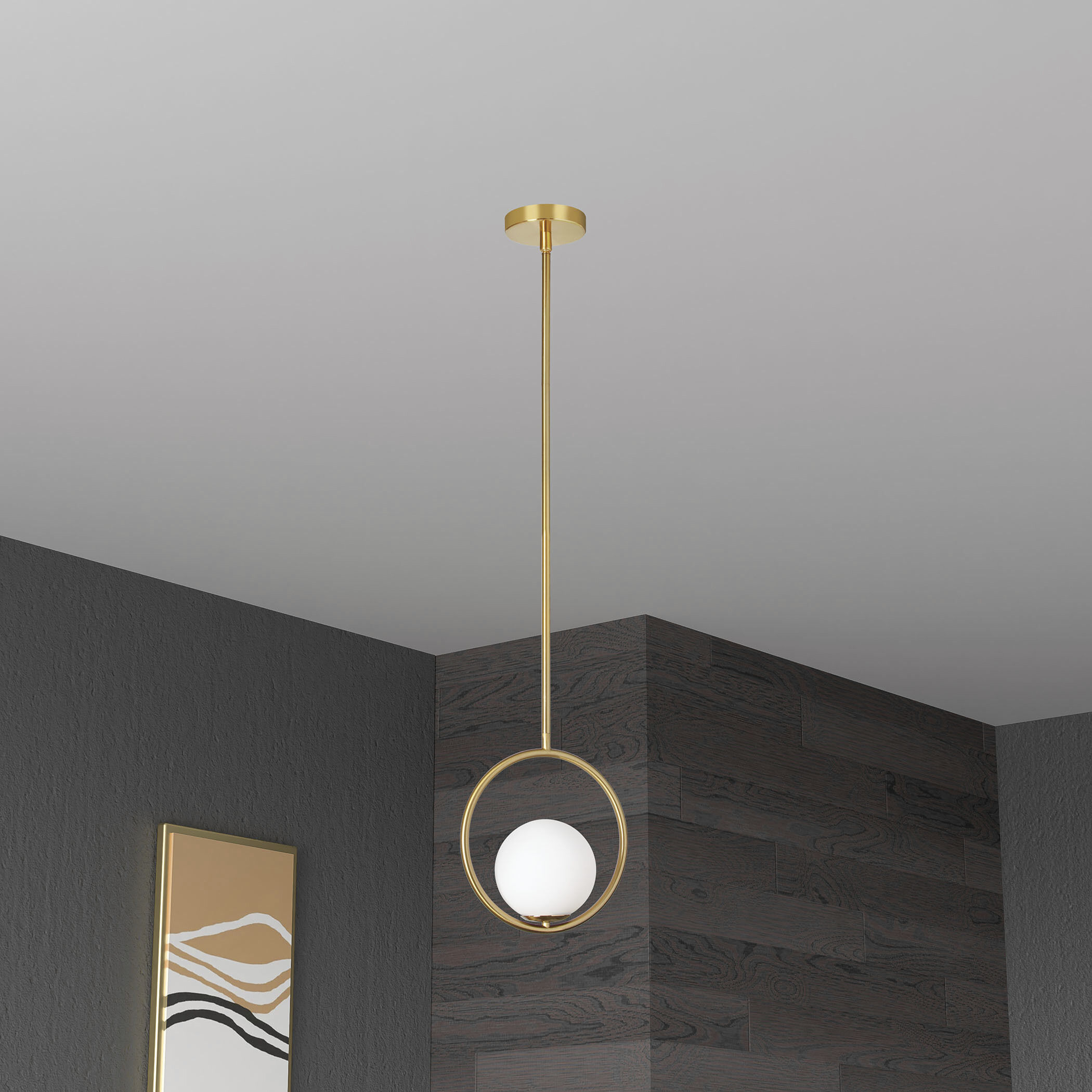 Adrienna 1 Light 10 inch Aged Brass Pendant Ceiling Light