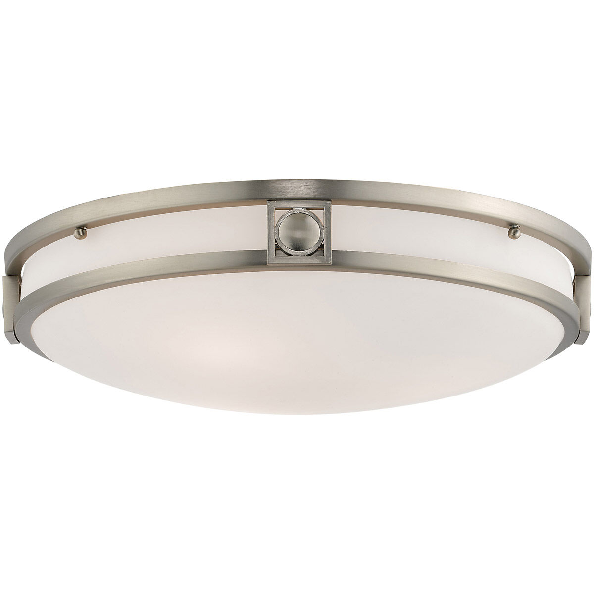 Titania 3 Light 16 inch Brushed Nickel Flush Mount Ceiling Light
