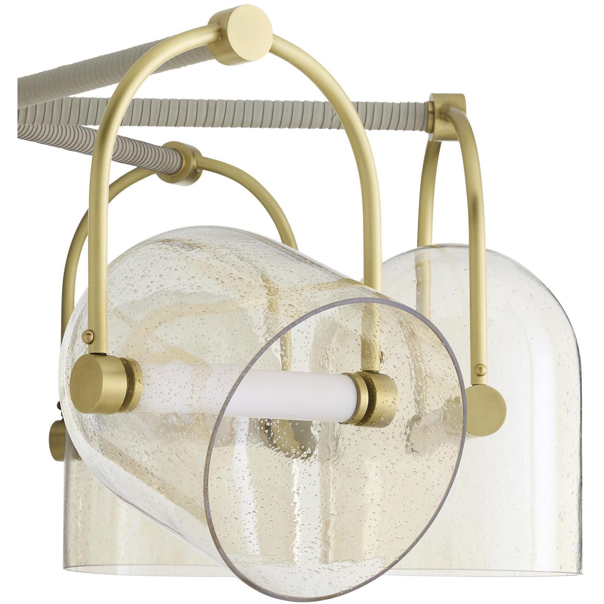 Marco 6 Light 38 inch Antique Brass with Bone Chandelier Ceiling Light