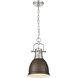Yep Duncan 1 Light 8.88 inch Pewter Pendant Ceiling Light in Rubbed Bronze, Small
