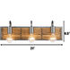 Ella Jane 3 Light 21 inch New Bronze and Honey Wood Bath Vanity Light Wall Light