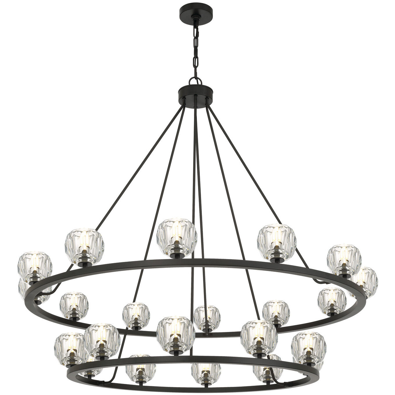 Aragon 22 Light 48 inch Matte Black Chandelier Ceiling Light