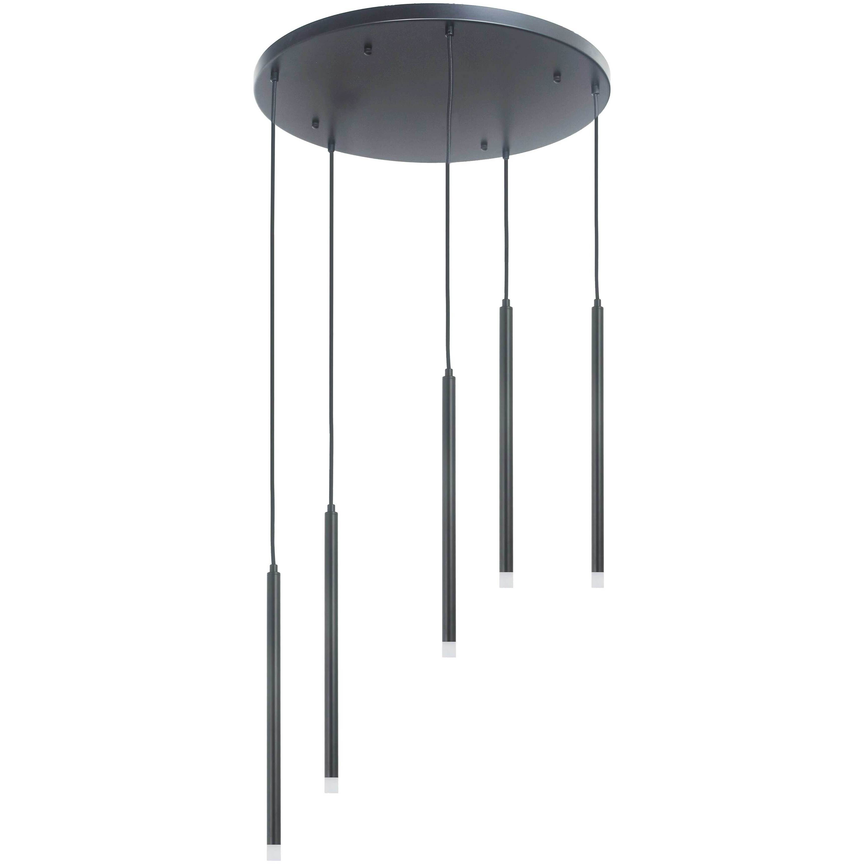 Sanya LED 24 inch Matte Black Multi Pendant Ceiling Light