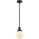 Franklin Restoration Beacon LED 6 inch Matte Black Mini Pendant Ceiling Light in Matte White, Franklin Restoration
