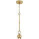 Leona 8 Light 27 inch Distressed Brass Chandelier Ceiling Light