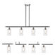 Ballston Clymer 4 Light 48 inch Brushed Satin Nickel Island Light Ceiling Light in Clear Glass, Ballston