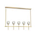 Parisian 5 Light 5 inch Aged Brass Chandelier Ceiling Light