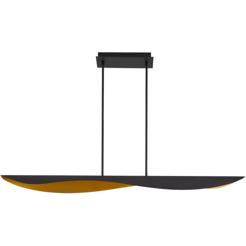 Pivot 1 Light 4 inch Black/Aged Brass Chandelier Ceiling Light