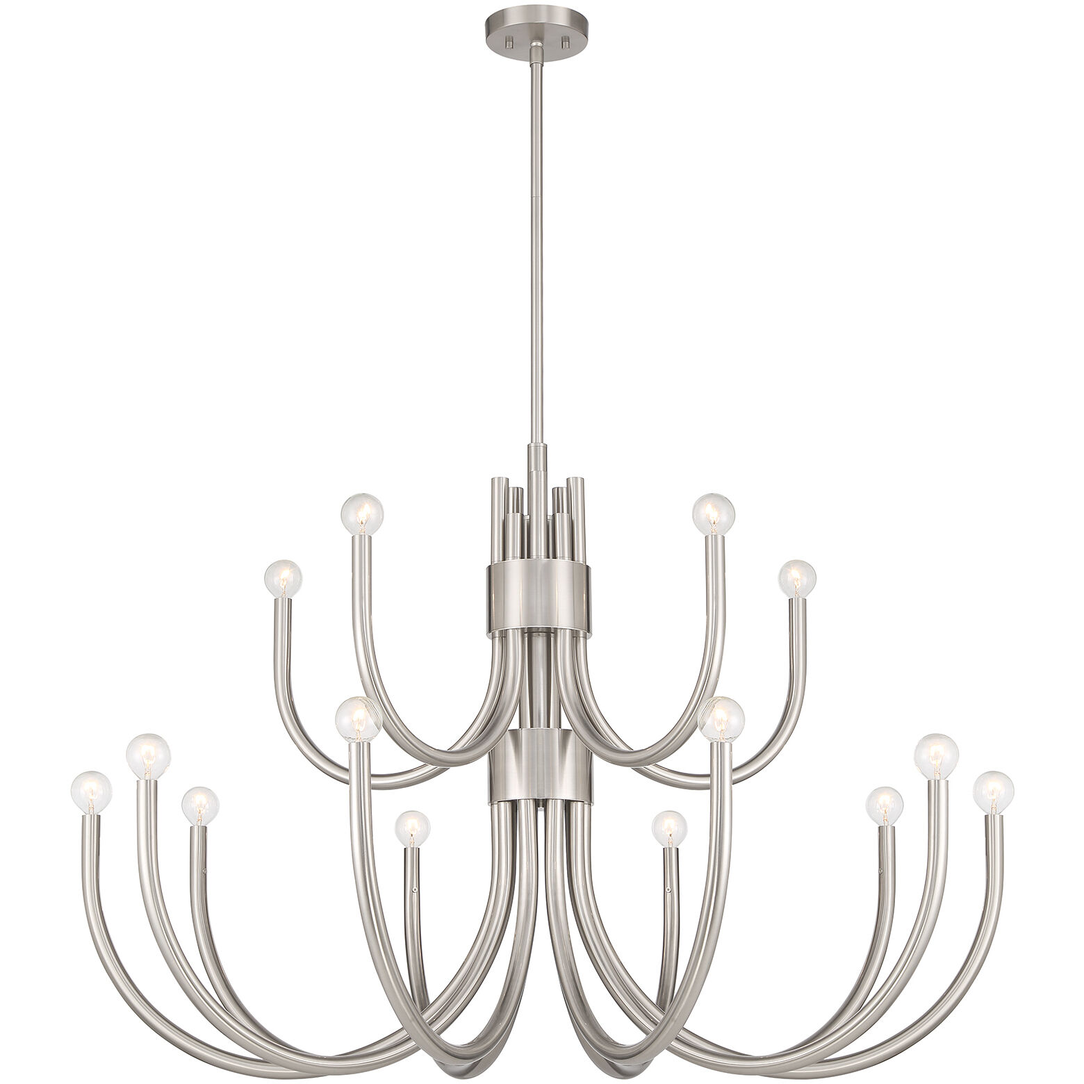 Sorrento 15 Light 42 inch Satin Nickel Chandelier Ceiling Light, Essentials
