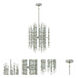 Kane 30 Light 17.75 inch Celadon with Modern Brass Chandelier Ceiling Light