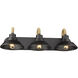 Journey 3 Light 26 inch Natural Black Bath Vanity Wall Light