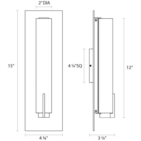 Tubo Slim LED 4.75 inch Polished Chrome ADA Sconce Wall Light in Spine