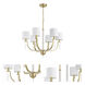Fortuna 6 Light 28 inch Satin Brass Chandelier Ceiling Light