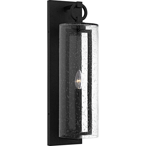 Redan 1 Light 22.25 inch Stone Black Outdoor Wall Lantern, Large