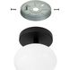 Julep LED 6 inch Matte Black Semi-Flush Mount Ceiling Light