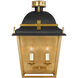 Chapman & Myers Coventry LED 21 inch Black and Antique-Burnished Brass Wall Lantern, Large