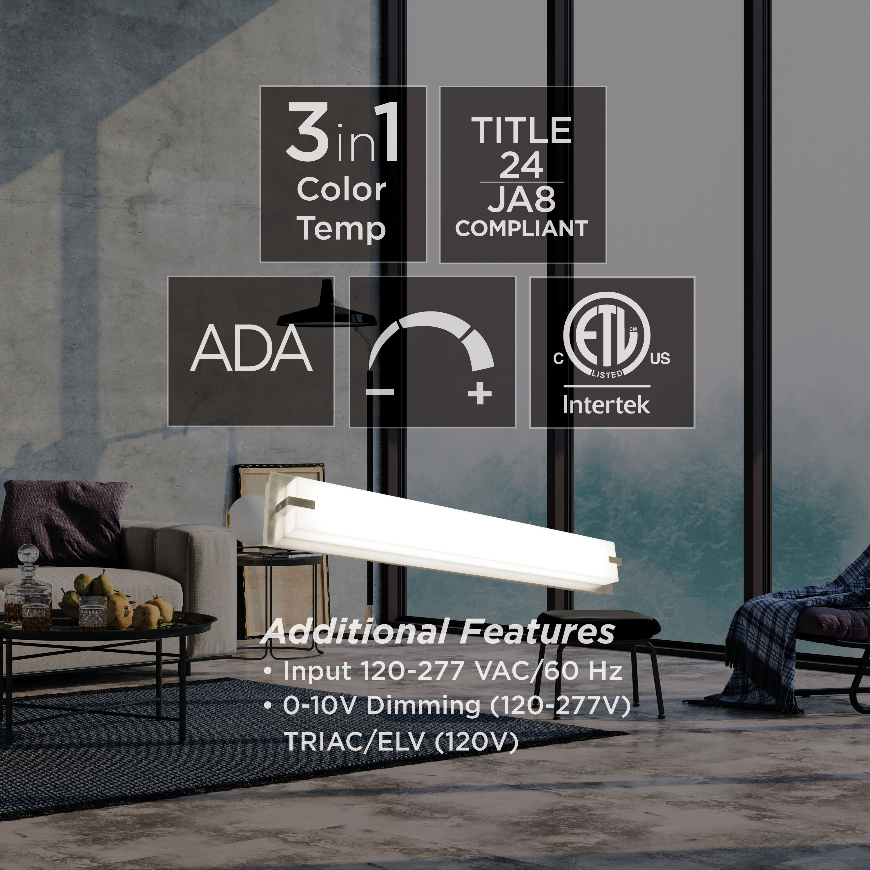 Sinclair 1 Light 39 inch Satin Nickel Bath Vanity Wall Light