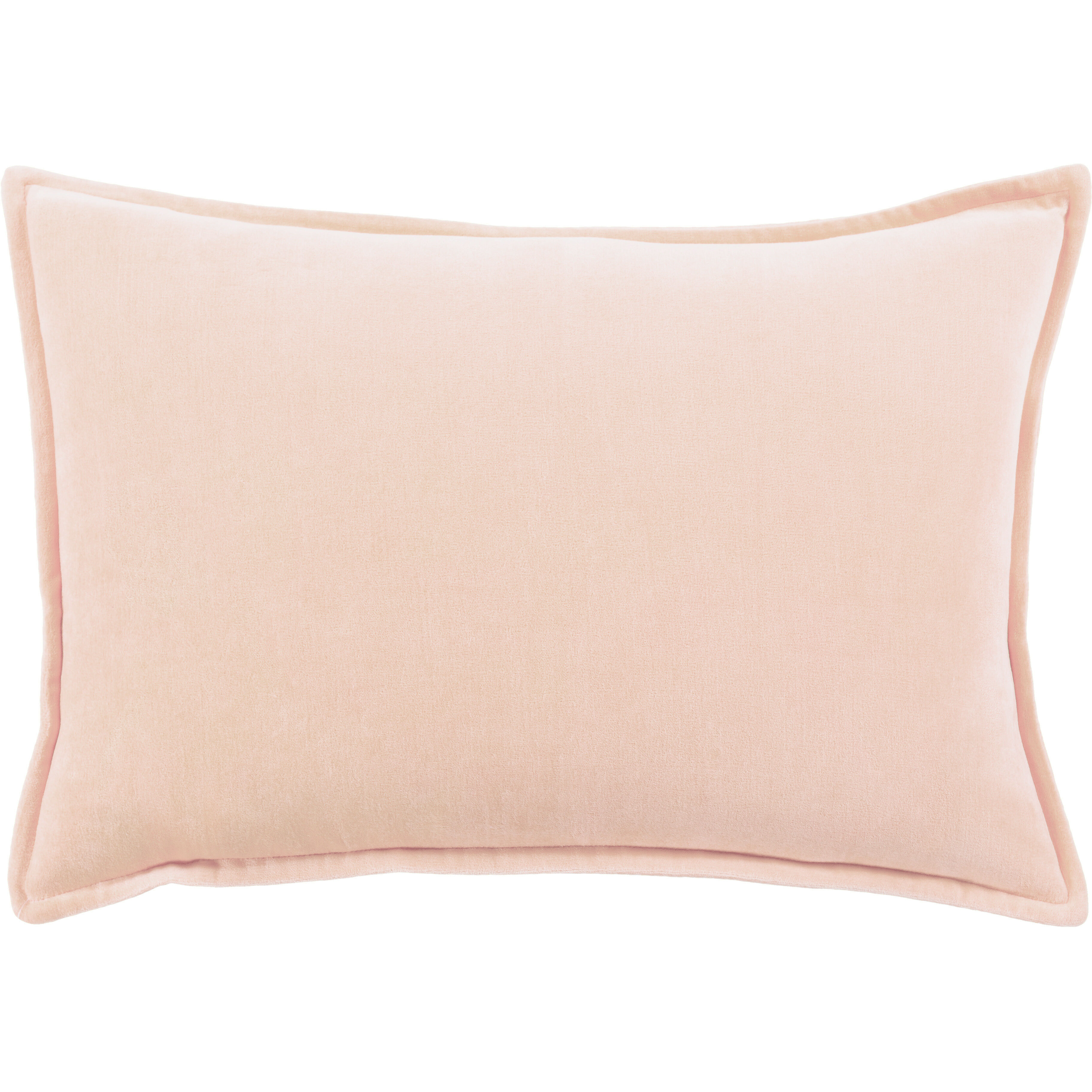 Cotton Velvet 19 X 19 inch Peach Pillow Kit in 13 x 19, Lumbar
