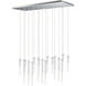 Pipette LED 23.5 inch Polished Chrome Multi-Light Pendant Ceiling Light