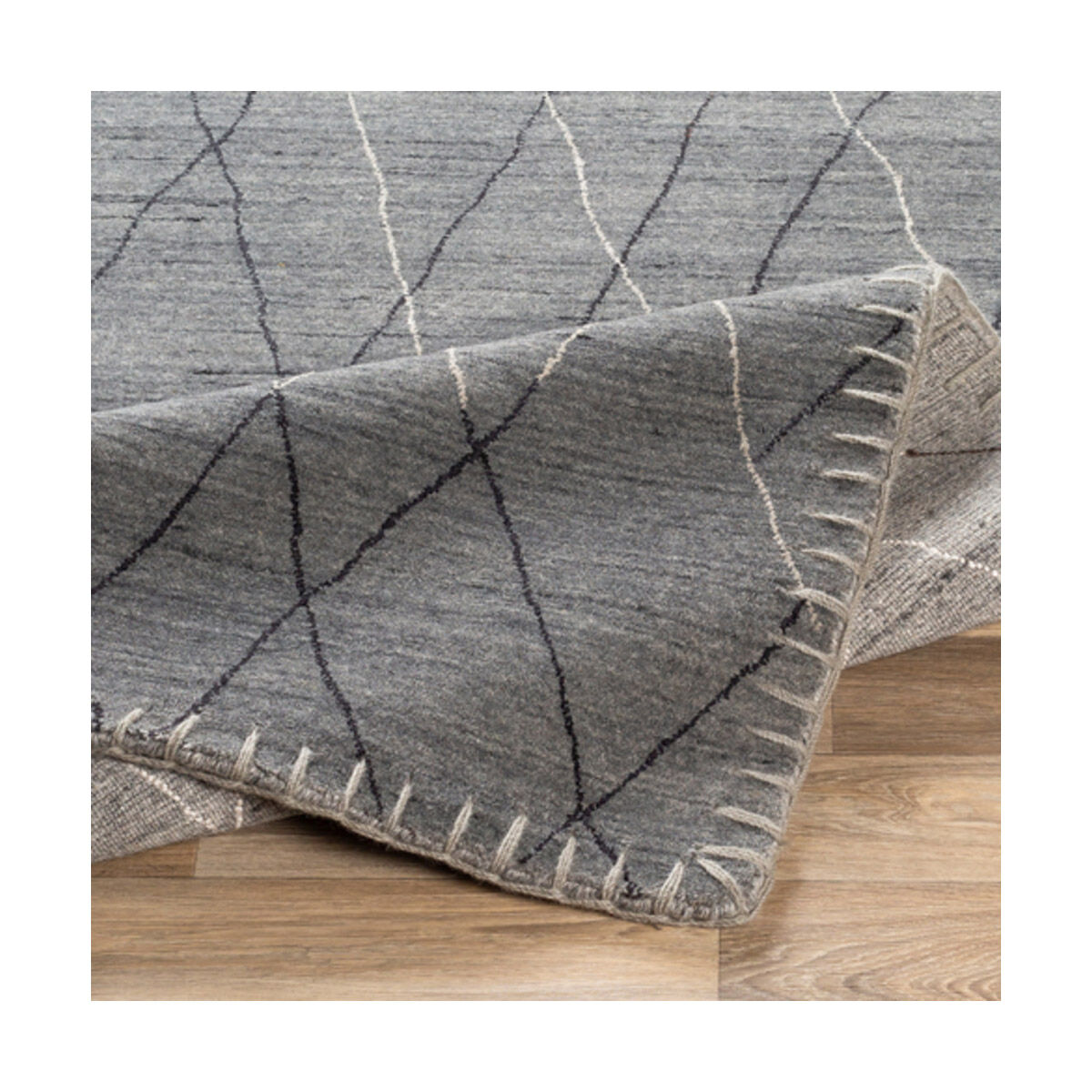 Arlequin 72 X 48 inch Charcoal Rug in 4 X 6, Rectangle