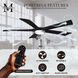 Atlas Irene-5HLK 42 inch Gloss White with Matte Black Blades Ceiling Fan, Flush Mounted