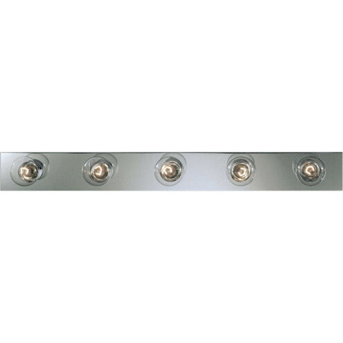 Broadway 5 Light 36 inch Polished Chrome Bath Vanity Wall Light