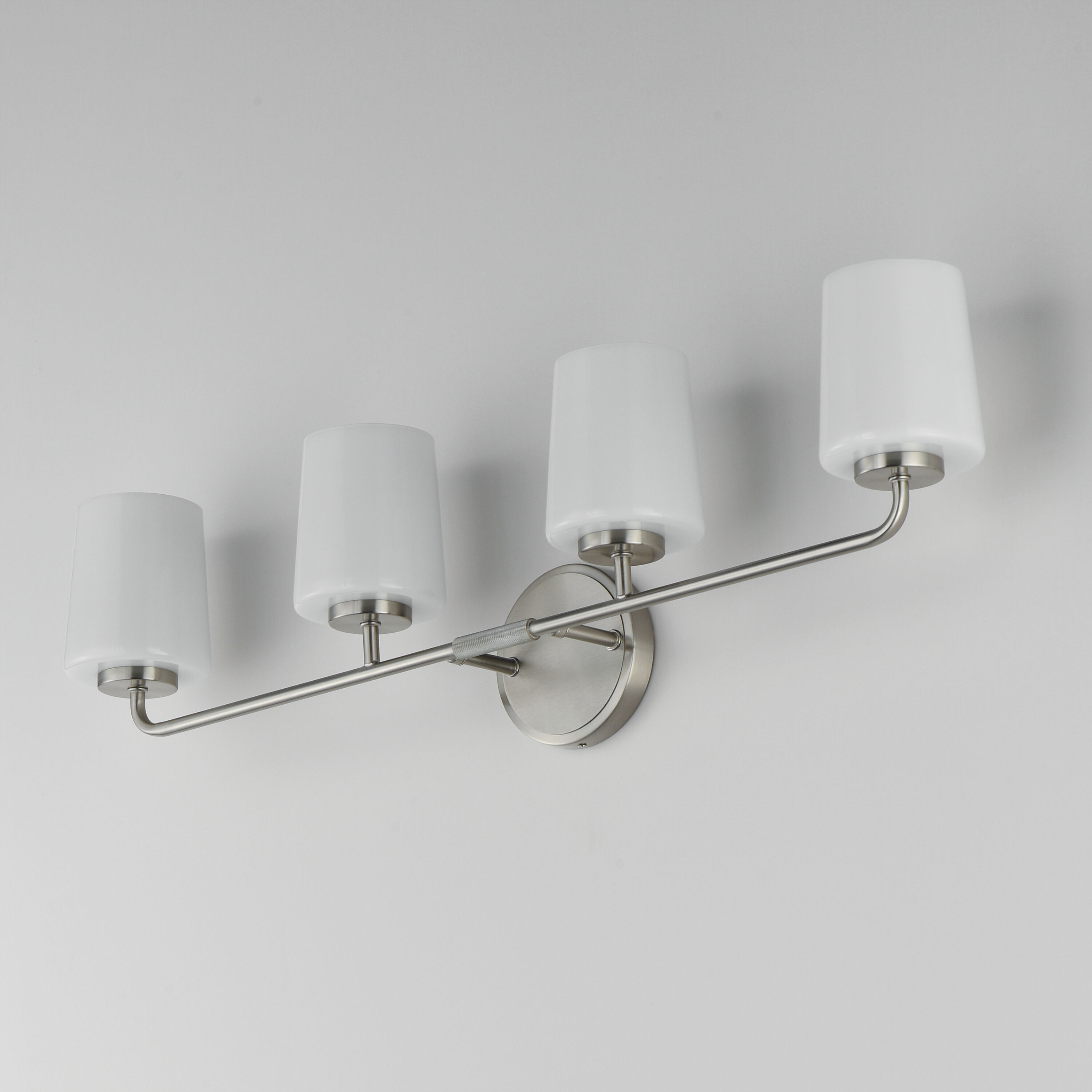 Durham 4 Light 32.5 inch Satin Nickel Bath Vanity Wall Light