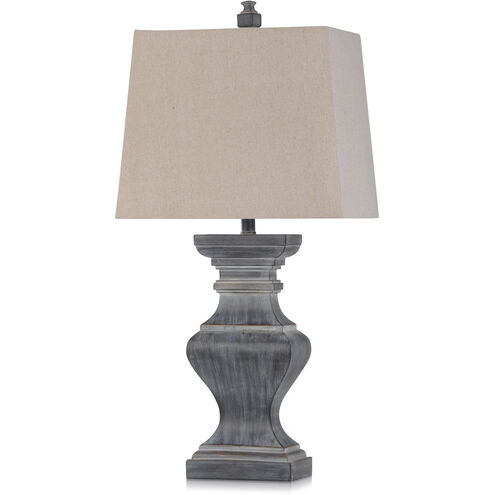 Malta 34 inch 100.00 watt Black Distressed Table Lamp Portable Light