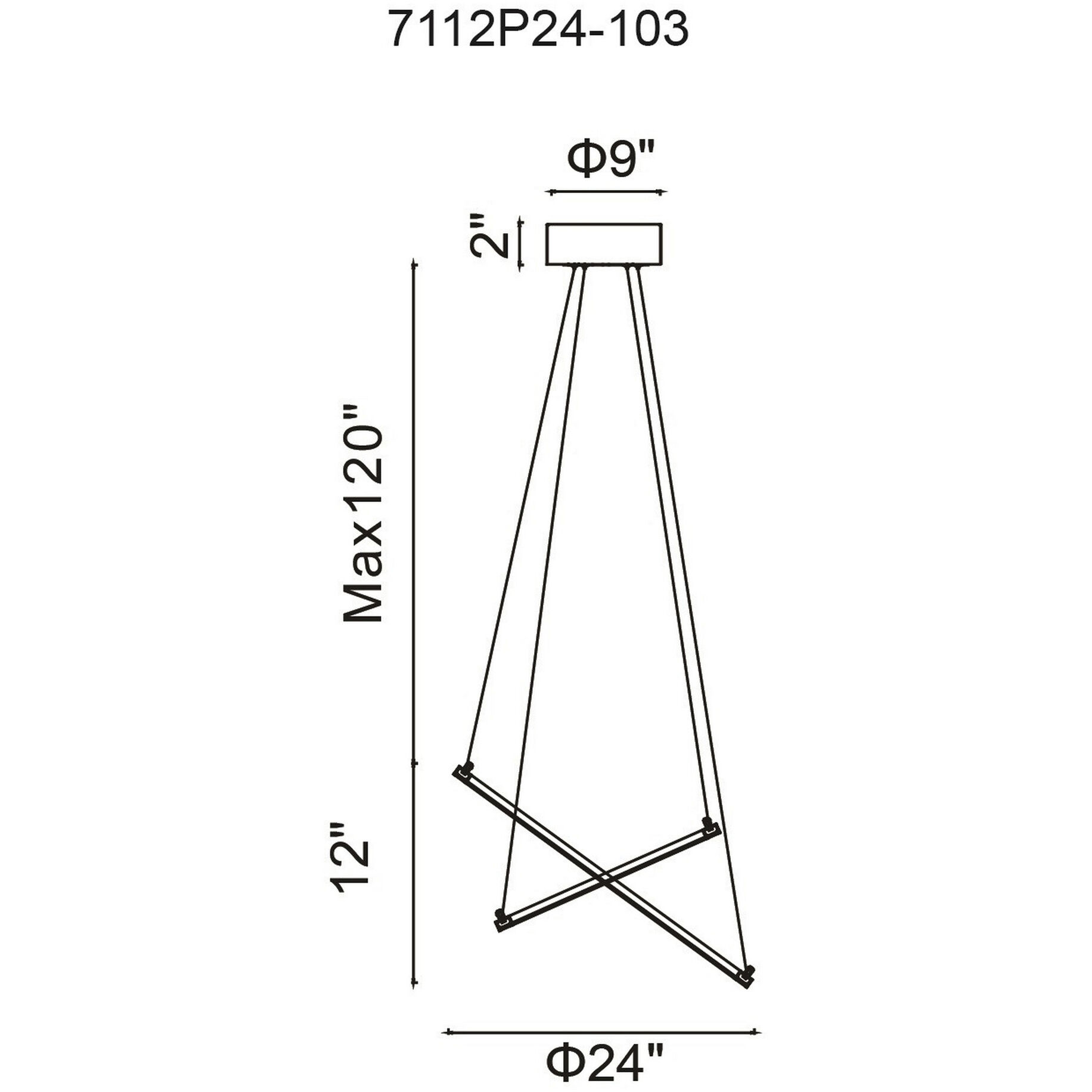 Chalice LED 24 inch White Chandelier Ceiling Light