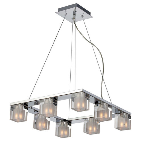 Blocs 8 Light 17 inch Polished Chrome Pendant Ceiling Light