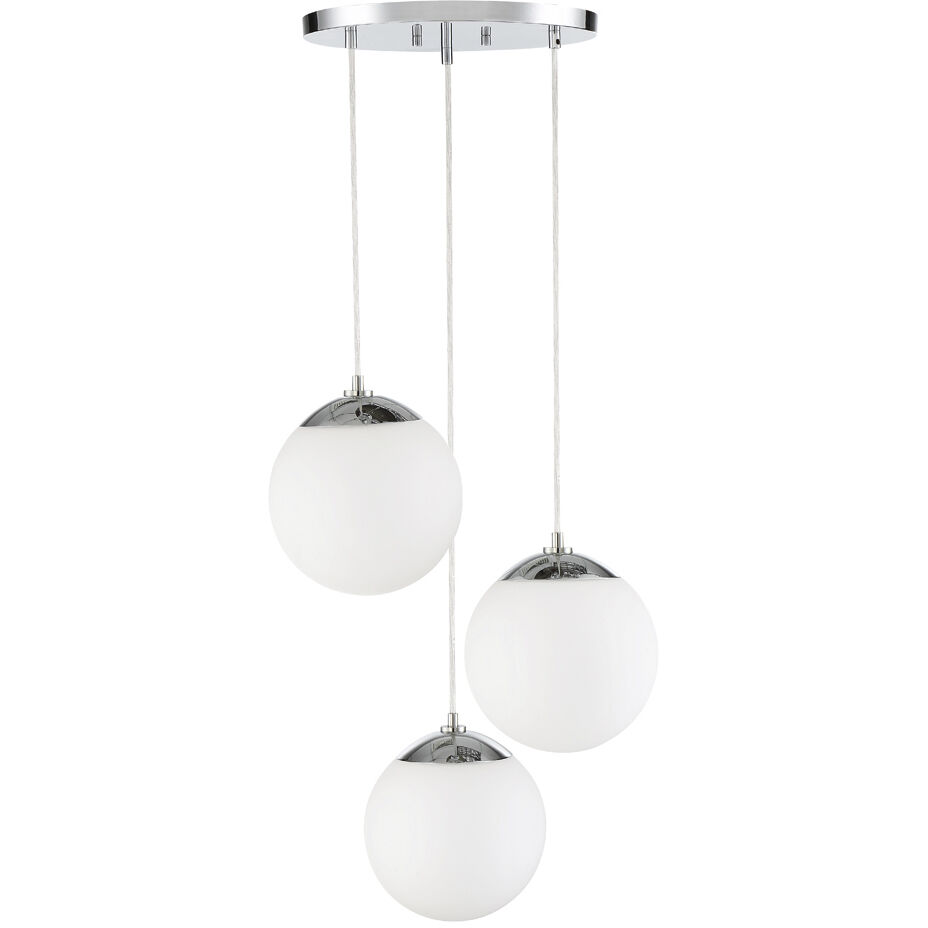 Kelvin 3 Light 17.75 inch Chrome Pendant Ceiling Light