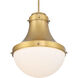 Purelight 1 Light 16.25 inch Legacy Brass Pendant Ceiling Light