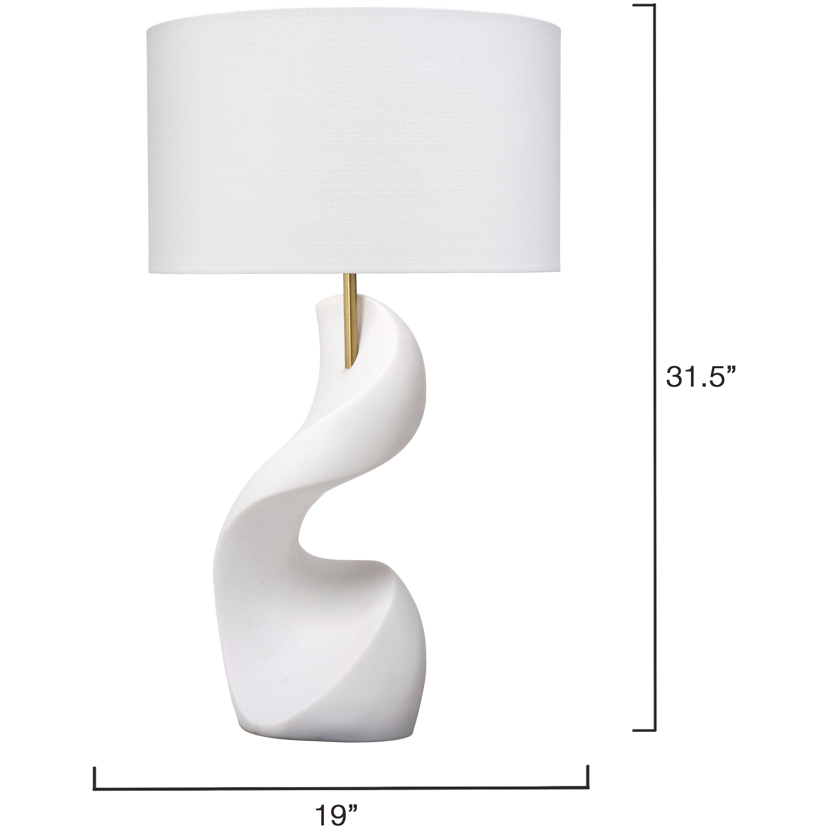 Cobra 31.5 inch 150.00 watt Smooth White Ricestone Table Lamp Portable Light