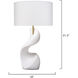 Cobra 31.5 inch 150.00 watt Smooth White Ricestone Table Lamp Portable Light