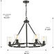 Monroe 6 Light 28.75 inch Matte Black Chandelier Ceiling Light