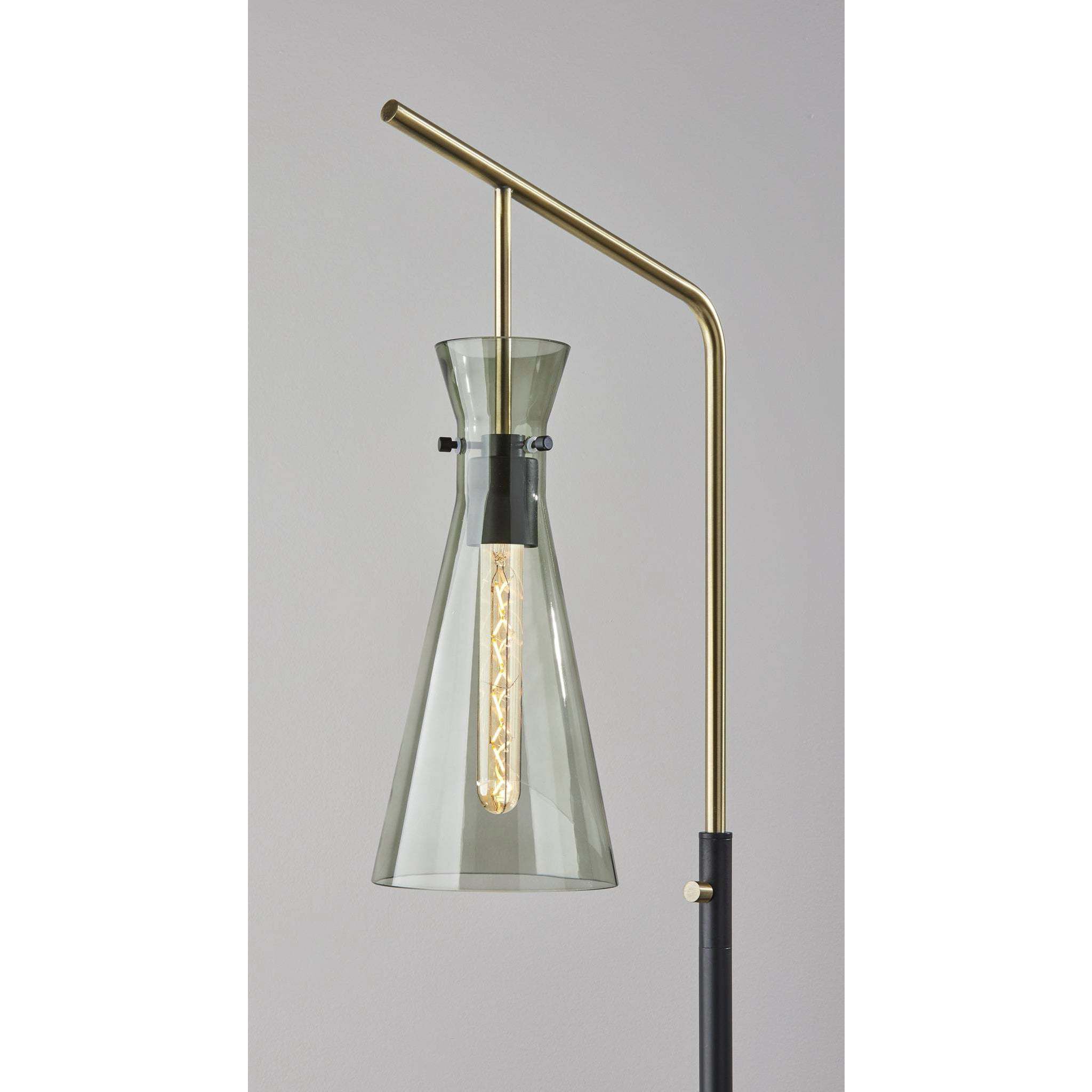 Walker 64 inch 40.00 watt Black and Antique Brass Floor Lamp Portable Light