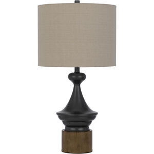 Sterling 30 inch 150.00 watt Black and Wood Table Lamp Portable Light