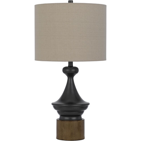 Sterling 30 inch 150.00 watt Black and Wood Table Lamp Portable Light