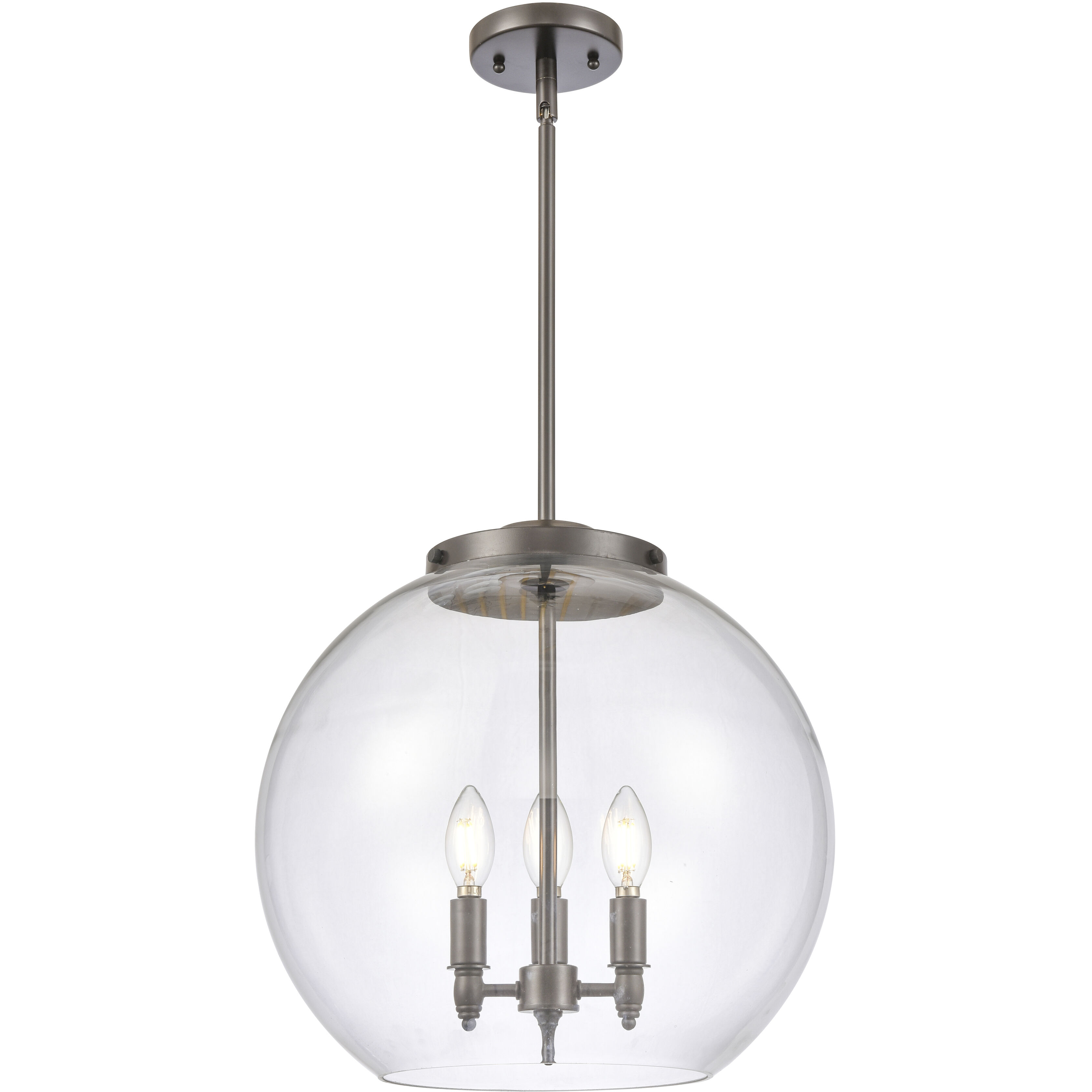 Ballston Athens LED 15.75 inch Oil Rubbed Bronze Statement Pendant Ceiling Light in Clear