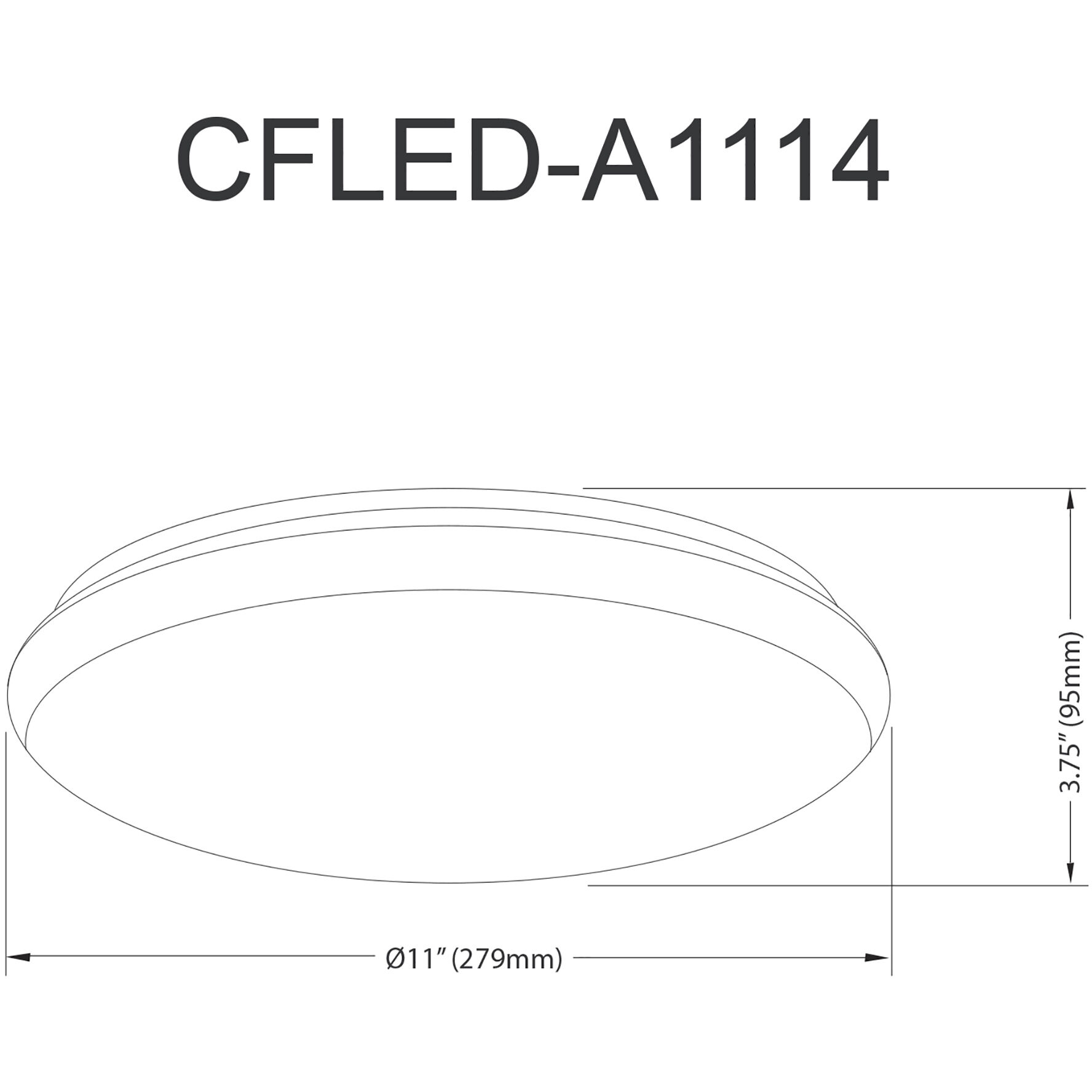 Modern LED 11 inch Polished Chrome Flush Mount Ceiling Light
