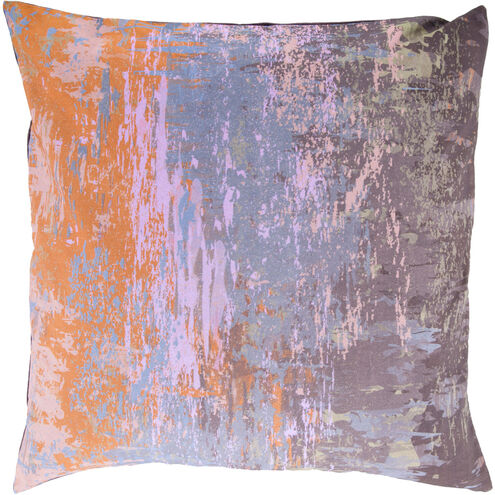 Serenade 20 inch Light Gray, Dark Brown, Saffron, Charcoal Pillow Kit