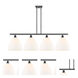 Ballston Ballston Dome LED 50.25 inch Matte Black Island Light Ceiling Light in Matte White Glass