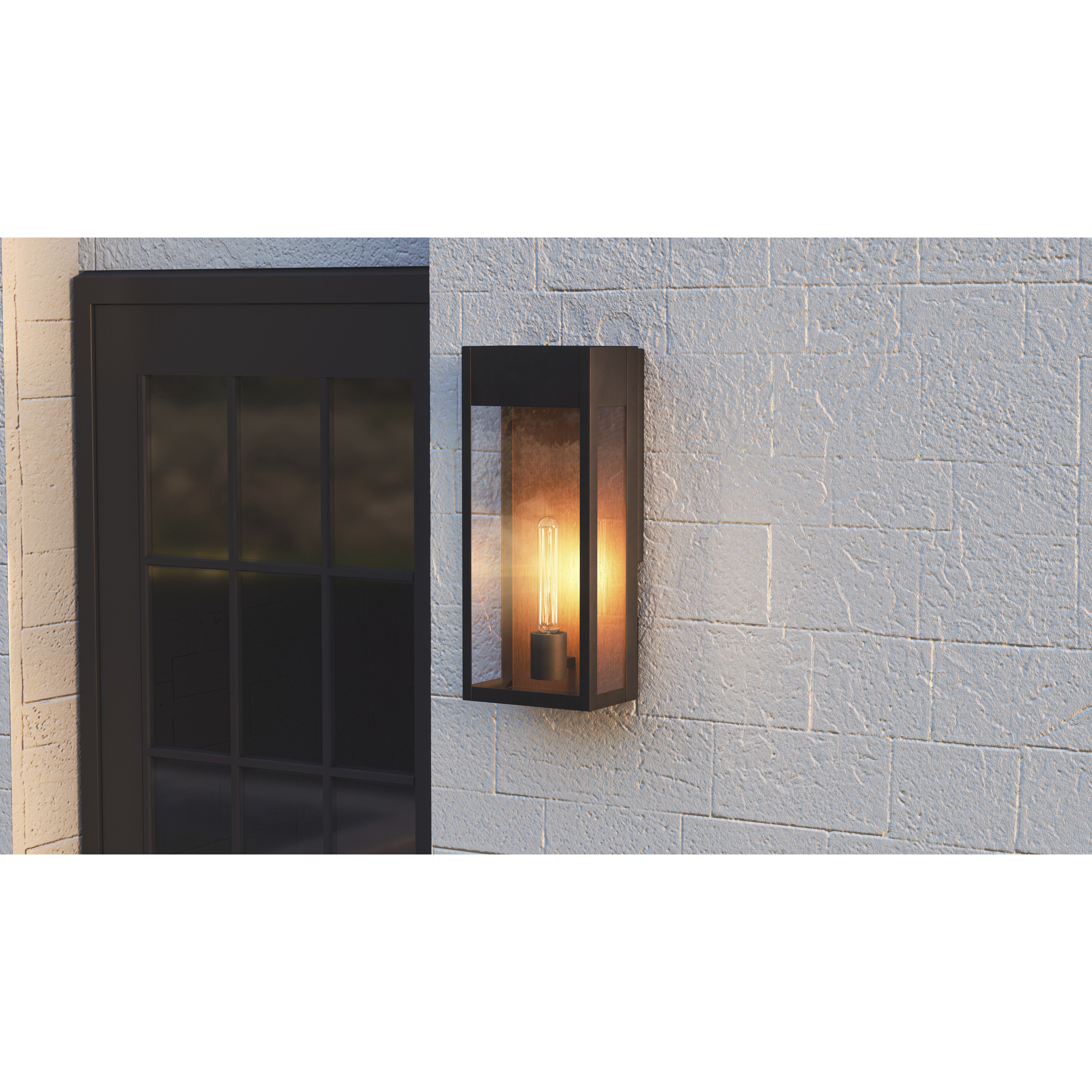 Maren 1 Light 18 inch Matte Black Outdoor Wall Lantern, Large