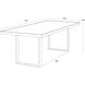 Fuentes 86 X 40 inch Brown / Brass Dining Table