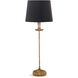 Clove Stem 28.5 inch 60.00 watt Antique Gold Leaf Table Lamp Portable Light, Buffet Lamp