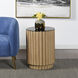 Fluted Barrel 17 inch Natural Stain Accent Table